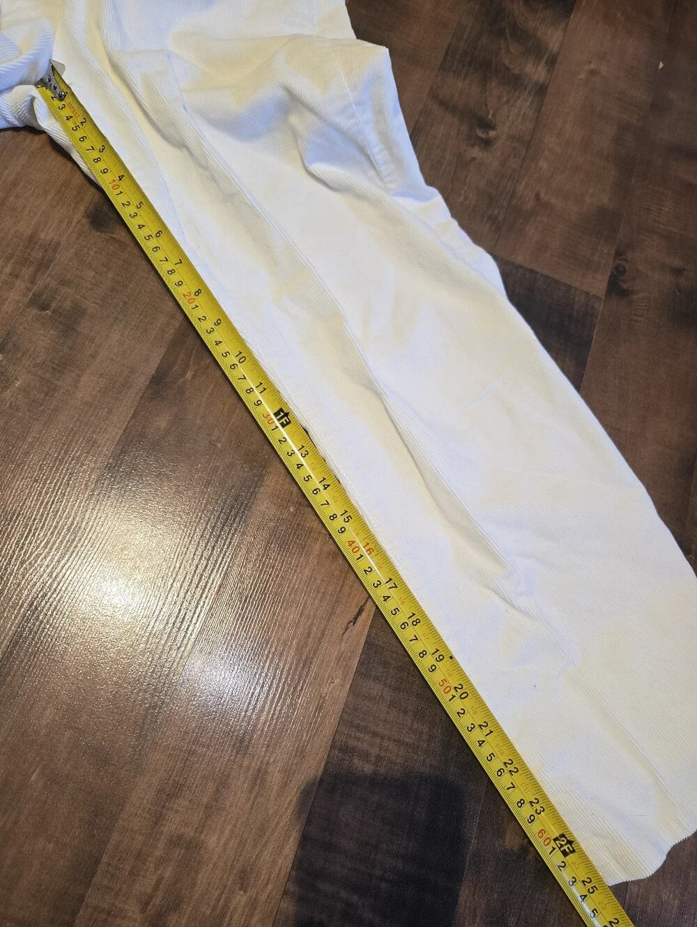 Talbots Petites Crisp White Corduroy Pants [Size 10P] Warm Cozy Straight Leg